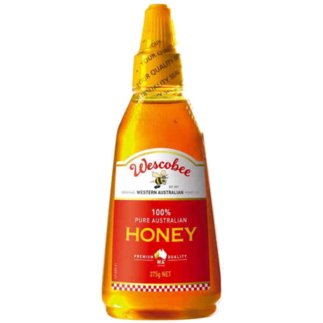 WESCOBEE HONEY PLASTIC SQZ PACK 375G